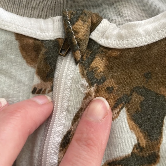 Milkbarn 12-18m One Piece Pajamas Bear Print - Picture 2 of 3